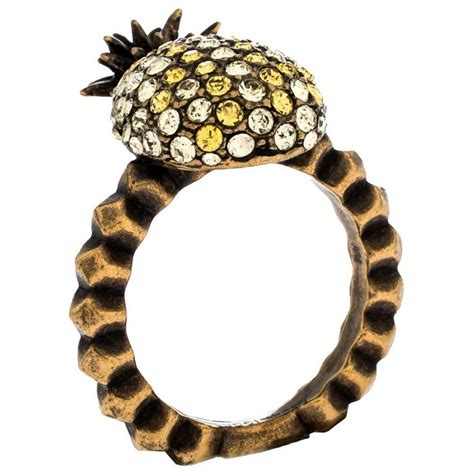 gucci pinapple ring|designer Gucci silver rings.